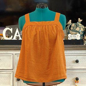 Ana Brown Tiny Polka Dot Halter Top XL